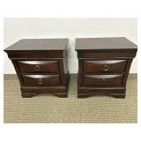 2 MAHOGANY COLOUR NIGHT STANDS