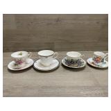 (4) Sets Teacup & Saucers