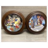 (2) Collectors Disney Themed Plates 11in