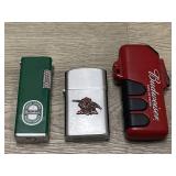 (3) Beer Advertising Lighters