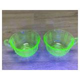 (2) Uranium Glass Cups