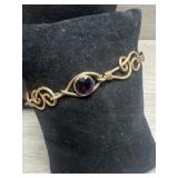 1/20 10K over Sterling Bracelet w/ Amethyst