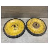 (2) VTG Hard Tire Wagon Wheel Replacements
