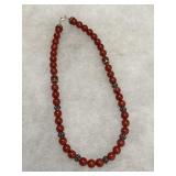 Sterling Silver & Corral or Stone Necklace