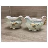VTG Hand Painted Sugar & Creamer Set