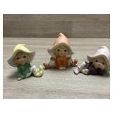 (3) Homco Pixie Elf Figures