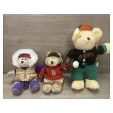 (2) Starbucks Bears & (1) Orioles Themed Bear