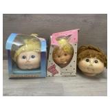 (3) Creepy Haunted Doll Head Replacements