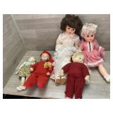 (5) VTG Dolls w/ Tub