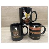 (3) Harley Davidson Coffee Mugs