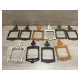 (10) Cast Iron VTG Trivets No Tiles