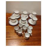 Pervomaisky Porcelain Cups Saucers And Mini Cups