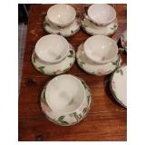 Vintage Franciscan Desert Rose Cups & Saucers