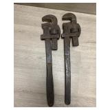 (2) 18in Plumbing Pipe Wrenches (1) Trademarked