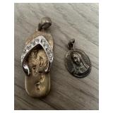 (2) Sterling Religious Pendants 6:7 TGW