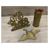 Collectible Brass Items Napkin Holder & More