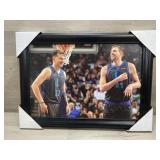 Luka Doncic and Dirk Nowitzki Framed Mavericks