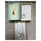 (3) Boxed Necklace Sets -  ready for give giving