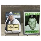 (2) Mickey Mantle Cards - Facsimile Auto and PF