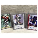 (3) Football Rookie Autographs- Stewart; Rambo;