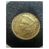 1878 $3 Indian Princess Gold Coin