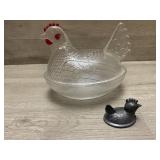 (2) VTG Nesting Hens Metal is Top Only