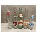 (5) VTG Soda Advertising Bottles