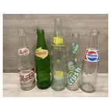 (5) VTG Soda Advertising Bottles