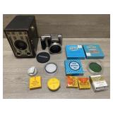 Olympus & Brownie Cameras w/ Extra Lens