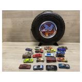 VTG Hot Wheels Super Rally Case w/ Mixed Vehicles