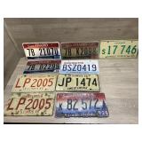 (9) VTG License Plates Idaho, Illinois & WA