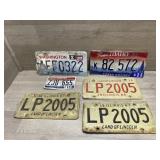 (6) VTG License Plates Illinois, Idaho & WA