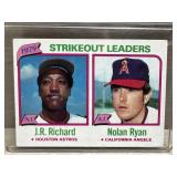 1980 Topps Baseball Strikeout Leaders - Nolan
