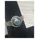 Sterling and Turquoise Ring Sz 6.75