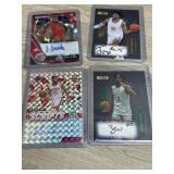 (4) Autograph Rookie Basketball Cards