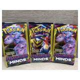 (3) Pokémon Paks - Sun & Moon Unified Minds