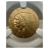 1911 D Indian Head Gold $2.50 Quarter Eagle-RARE