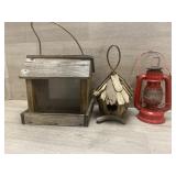 Outdoor Feeder, Birdhouse & Lantern