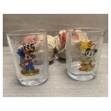 (2) VTG Disney Mickey Glasses 4.5in