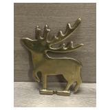 Cabin Decor Elk Brass Wall Decor 6.25in