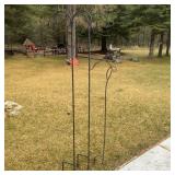 (3) Metal Shepherds Poles For Plant Hanging