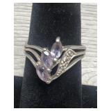 Sterling and Amethyst Ring