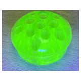 VTG Uranium Glass Planter Frog
