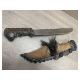 TRAMONTINA KNIFE W/ SHEATH BRASIL TRIBAL HUNTING