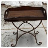 Serving Tray Top Folding Table - Wood & Metal -