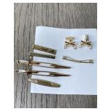 Vtg Swank Cuff Links & Tie Clips -