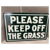 Please Jeep Off Grass Metal Sign 10x6