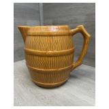 VINTAGE ROSEVILLE BARREL MILK PITCHER