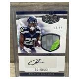 2016 CJ Prosise Signed Patch Card