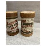 (2) Edison Roll Cases - 1 has the Cyclinder